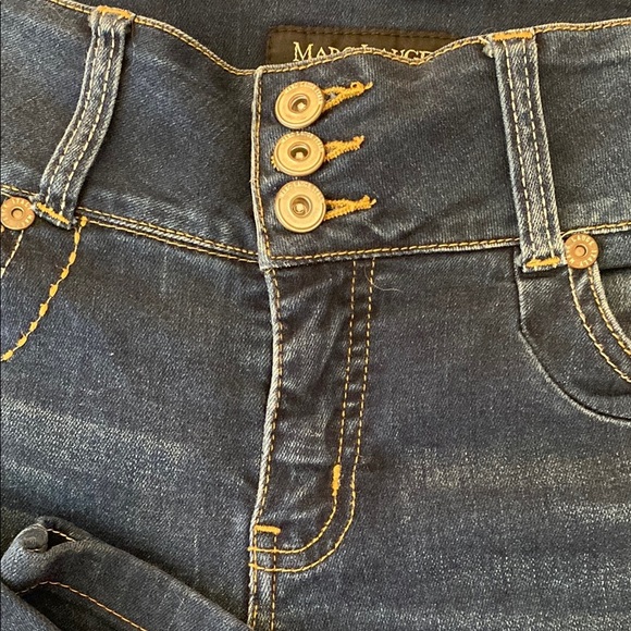 Indigo Blue Straight Leg Jeans with Subtle Fading - Picture 3 of 12